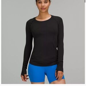 Lulu Lemon Swiftly Tech Long-Sleeve Shirt 2.0 in black